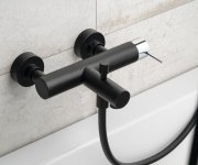 Sapho Ultramix Nástěnná Vanová Baterie, černá Mat/chrom