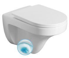 Aqualine Denica Závěsná Wc Mísa, Vortex Rimless, 36x52cm, Bílá