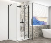 Gelco Trinity Black Obdélníkový Sprchový Kout 1100x1000mm, čiré Sklo, Pravé