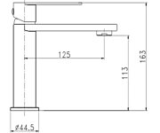 Umyvadlová baterie bez výpusti RIO INOX Nikl - kartáčovaná 1/2" RI128.5IN