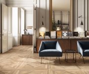 Dlažba jako dřevo Sant Agostino Ricordi Glam 01 90x90 Rett. - hnědá