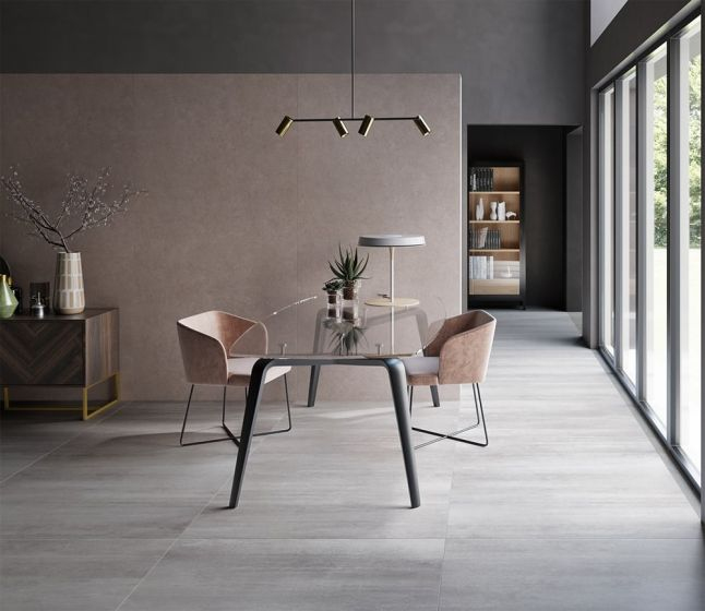 Realizace Luxusní slim obklady Global+ Taupe 120x241cm Rett. sp. (tl. 6,5mm)
