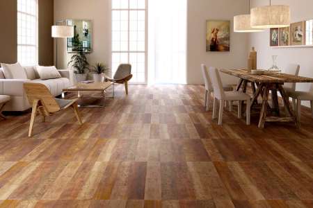 Krásná moderní dlažba v imitaci dřeva Bestile Pamesa Florisant Brown 15x60 v krásných odstínech hnědé