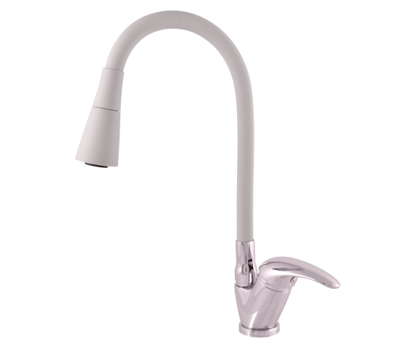 SÁZAVA - Dřezová baterie s flexibilním ramínkem chrom/šedá 1/2" SA306.5/13S SA306.5/13S