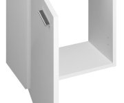 Aqualine Zoja Skříňka S Umyvadlem Z Litého Mramoru 40x22 Cm, Bílá