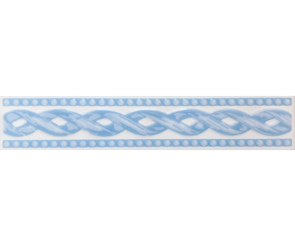 Bílo-modrá retro listela Brennero (Fineza) Ricordi Fiocco Bleu basso 3,5x20 (skladem)