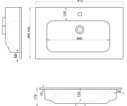 Sapho Set Koupelnová Skříňka Cirasa 80cm S Umyvadlem A Led Zrcadlem, 2x Zásuvka, Bílá Lesk