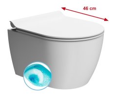 Gsi Pura Short Závěsná Wc Mísa, Swirlflush, 35x46cm, Bílá Dual-mat