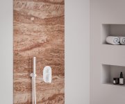 Podomítková baterie Eleganta EL 065.00, s přepínačem, pro R-box - EL 065.10WV.O2.RB07E Podomítková baterie 2-cestná bez tělesa, White Velvet X070264