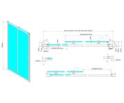 Aqualine Ugga Posuvné Sprchové Dveře 1100mm, čiré Sklo