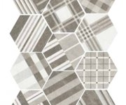 Vzorovaná dlažba Equipe Hexatile Cement Geo Grey 17,5x20 - šedá
