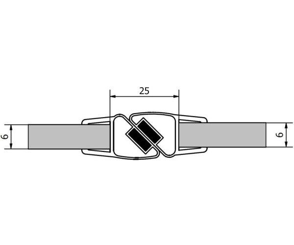 Polysan Sada Dvou Těsnění (magnet) Na 6mm Sklo, 2000mm