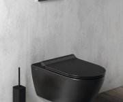 Gsi Pura Závěsná Wc Mísa, Swirlflush, 36x55cm, černá Dual-mat