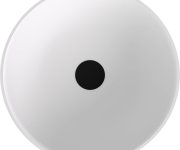 Polysan Banera Round Umyvadlo Na Desku, Litý Mramor, Průměr 39cm, Bílá Mat