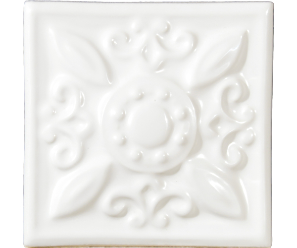Retro dekor Grazia Essenze Neoclassico Ice 13x13 Luc. - bílá