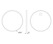 Sapho Notion Slim Kulaté Zrcadlo V Rámu ø 50cm, Bílá Mat