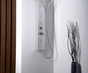 Aqualine Tusa Sprchový Panel 200x1400mm, Stříbrná