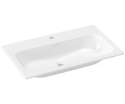 Umyvadlo Chrome Slim, keramické - Umyvadlo Chrome Slim 80 keramické, s otvorem pro baterii, s přepadem, bílá XJX01180002