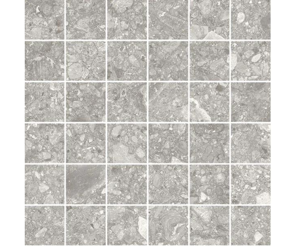 Mozaika jako terrazzo Mirage NORR Vit RR01 Mos. 36T 30x30 Nat. - šedá