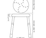 Ridder Handicap Koupelnová Stolička, Průměr 45cm, Bílá