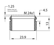 Sapho Neoperl Perlátor úsporný 3,8 L/min, Vnější Závit M24x1, Chrom