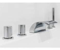 Vanová baterie na okraj vany, 5-otvorová - napouštění vodopád - WF 025.00CR Vanová 