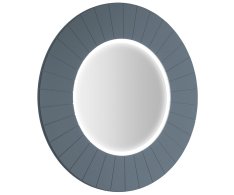 Sapho Lumiro Strip Kulaté Zrcadlo S Led Osvětlením V Rámu ø 90cm, Siena