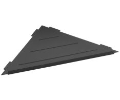 Sapho Smart Rohová Polička Do Spár 210x15x210mm, černá Mat
