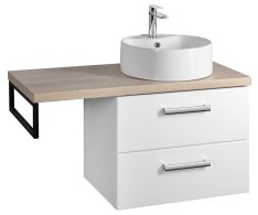 Aqualine Vega Sestava Koupelnového Nábytku, š. 97,5 Cm, Bílá/dub Platin