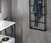 Sapho Ska Nástěnný Sušák Ručníků 450x1150x100mm, černá Mat