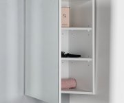 Aqualine Zoja/keramia Fresh Rohová Zrcadlová Skříňka 37x72x37cm, Bílá