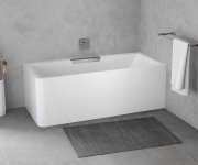 Polysan Cascata R Monolith Obdélníková Vana 180x80x60cm, Kaskáda Nerez