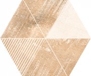 Dlažba jako dřevo Codicer Hex 25 Harlem Brown Mix - hnědá