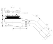 Bruckner Vaničkový Sifon Nízký, Průměr 90mm, Dn40/50, Krytka Nerez Lesk