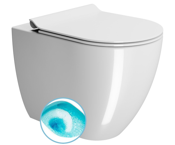 Gsi Pura Wc Mísa Stojící, Swirlflush, 36x55cm, Spodní/zadní Odpad, Bílá Extraglaze