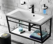 Sapho Ska Konzole S Policí 750x400x460mm, černá Mat
