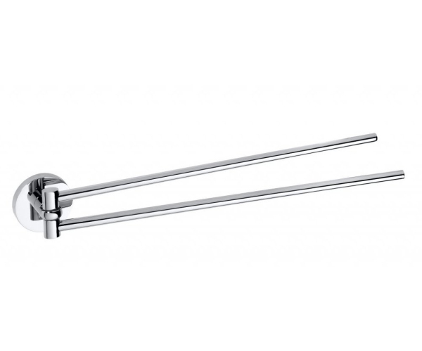 Sapho X-round Dvojitý Držák Ručníků Otočný 420mm, Chrom