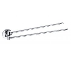 Sapho X-round Dvojitý Držák Ručníků Otočný 420mm, Chrom