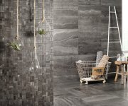 Dlažba jako kámen Coem Reverso2 Black 60x60 Nat. Rett. - šedá