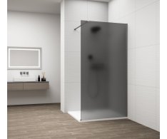 Polysan Esca Gun Metal Jednodílná Sprchová Zástěna K Instalaci Ke Stěně, Kouřové 