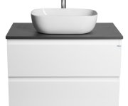 Aqualine Altair Skříňka S Deskou 78,5 Cm, Bílá/antracit Břidlice