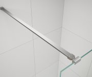 Polysan Esca Chrome Jednodílná Sprchová Zástěna Do Prostoru, Kouřové Sklo, 1500 Mm