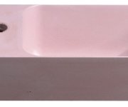 Sapho Piccolino Betonové Umývátko 30,8x17cm, Baterie Vlevo, Růžová Mat